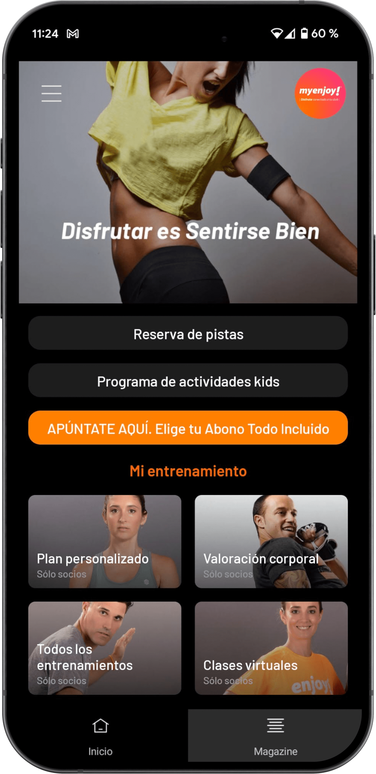 La mejor app de gimnasio App My Enjoy - enjoy!